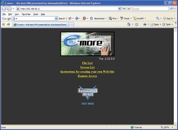 Cmore Web Server