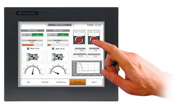 Machine operator interaction with HMI layout