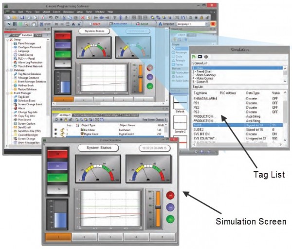 HMI Software - built-in simulator