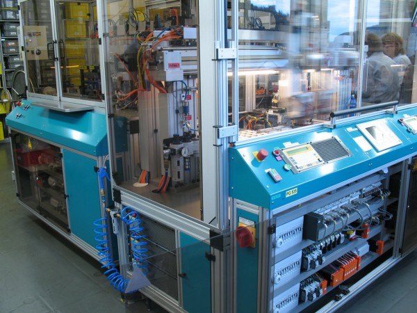 Safety relays installed on machine