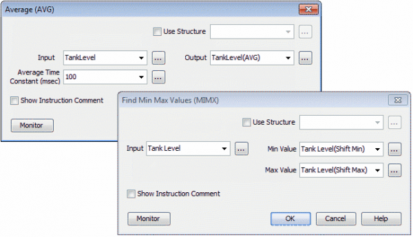 PLC Software - integrated function blocks