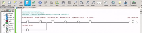 AC motor OnOff and Ladder Logic basics