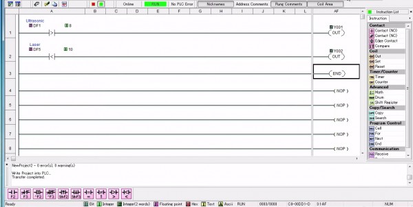 Distance Measurement and Ladder Logic 2