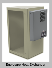 Enclosure temperature heat exchanger