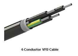 4-conductor VFD cable 