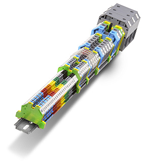 DINnectors DIN rail mounted terminal blocks