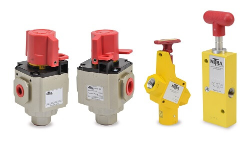 Manual shutoff and isolation/lockout valves are crucial for any pneumatic system.
