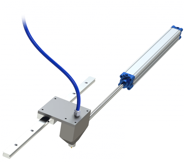 shafted cylinder slide glue head