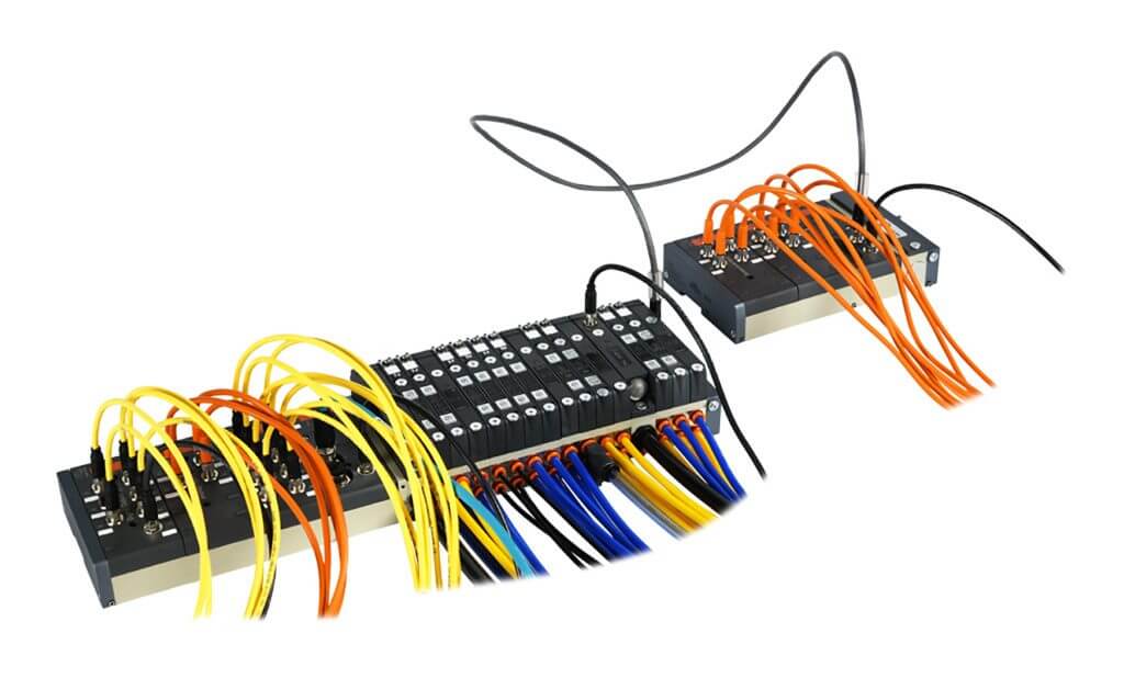 NITRA PAL, electro-pneumatic system with pneumatic valves only and hardwired connections
