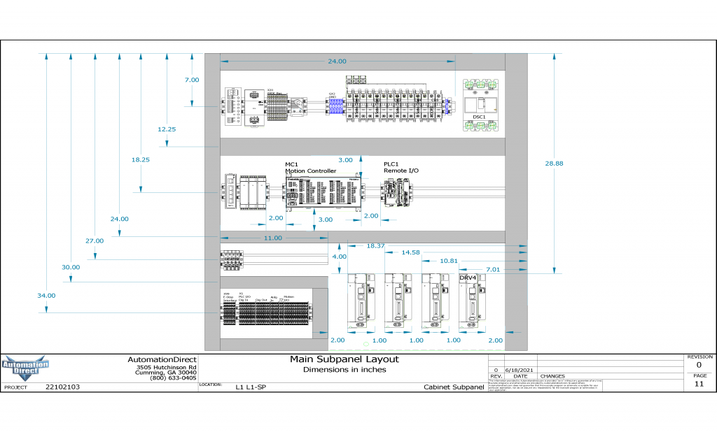 Main Subpanel Layout