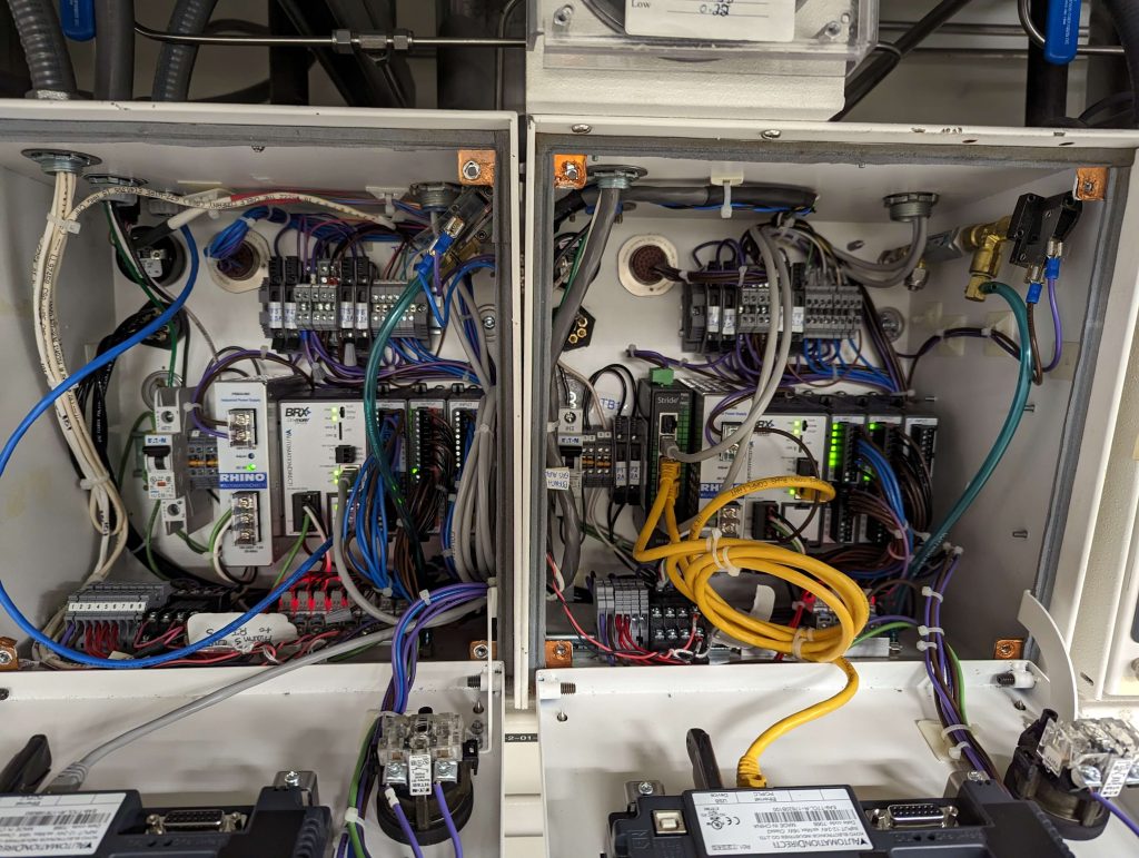 AutomationDirect parts inside cabinet