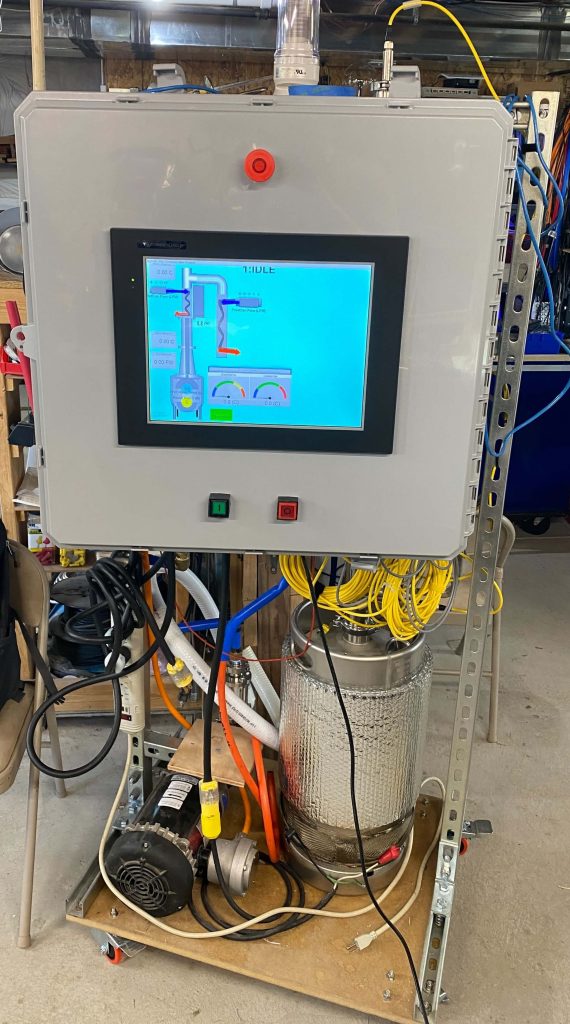 Front of machine with HMI