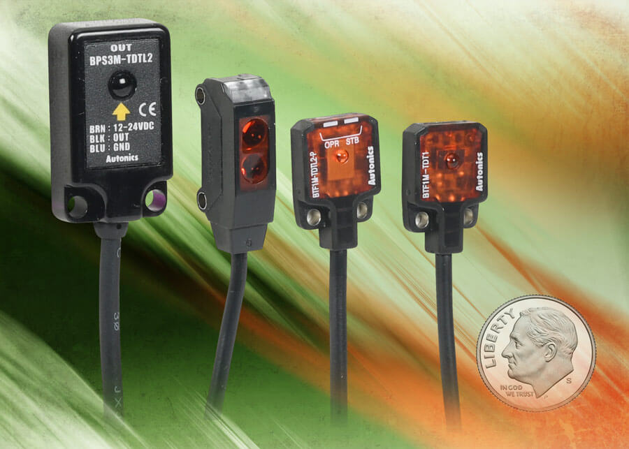 Autonics BTF, BTS, and BPS series miniature photoelectric sensors