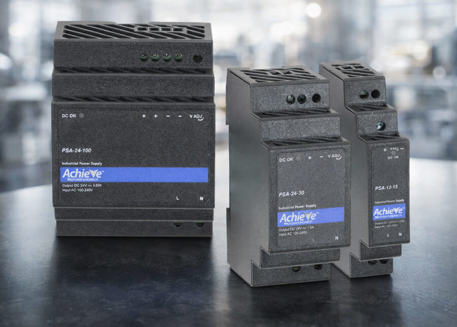 AutomationDirect has added AchieVe PSA series NEC Class 2 power supplies that combine a compact form factor with energy-limited DC outputs, providing safe, reliable power for low-voltage control and automation circuits.