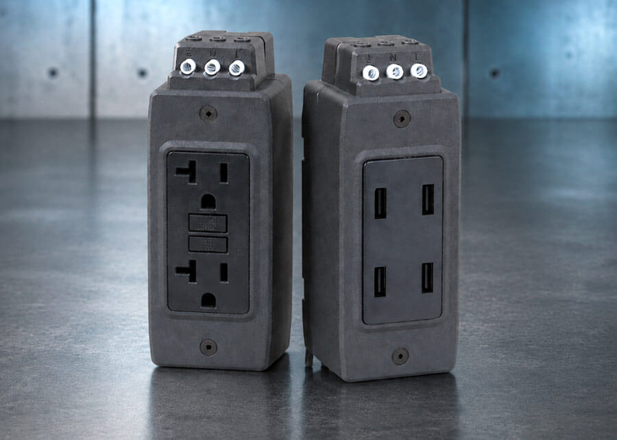 Gladiator DIN Rail Mounted Duplex Receptacles