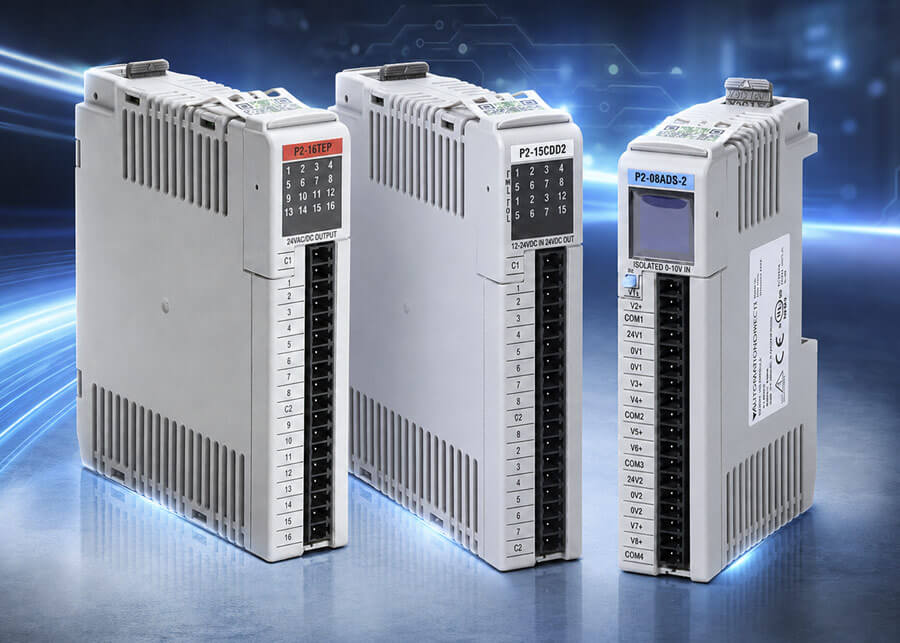 AutomationDirect has added more I/O modules for the Productivity2000 PLC series. New combination I/O modules deliver increased flexibility and efficiency by integrating multiple input and output points into a compact footprint, helping reduce both panel space and overall system cost.