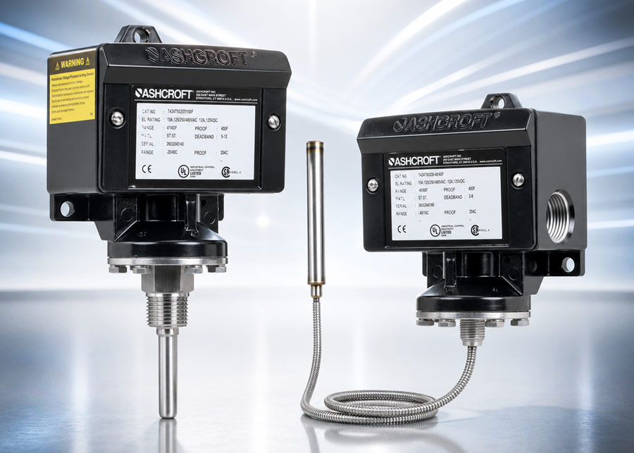 AutomationDirect now offers Ashcroft T4 series mechanical temperature switches which provide reliable temperature monitoring and control for demanding industrial applications.