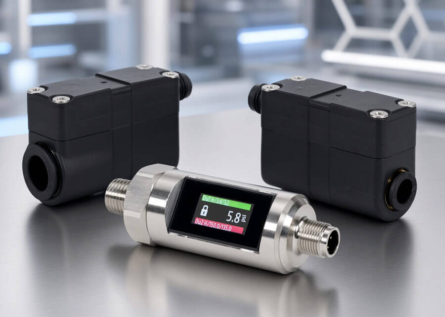 AutomationDirect now offers MP Sensor Inline series pressure transmitters that install directly into pneumatic lines using integrated push-in tubing connections.
