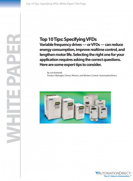 Top 10 Tips: Specifying VFDs | White Paper