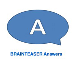 Brainteasers Answers -- Issue 34, 2016