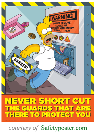 Homer machine safety poster