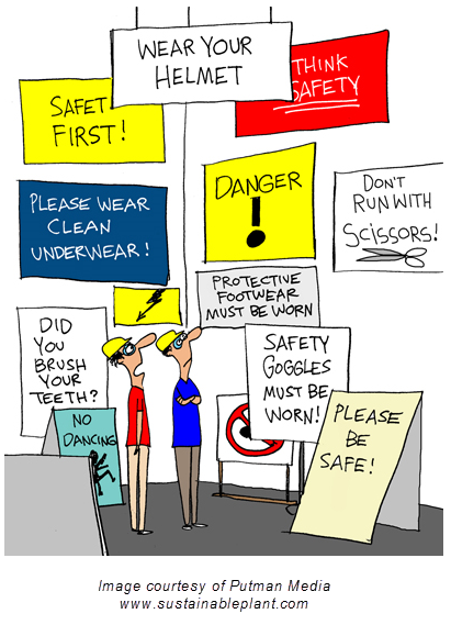 Machine safety signs