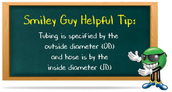 Pneumatic Tubing & Fittings SmileyGuyTip dimensions