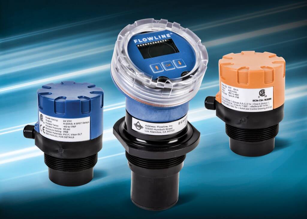 New Flowline NonContact Reflective Ultrasonic Level Sensors