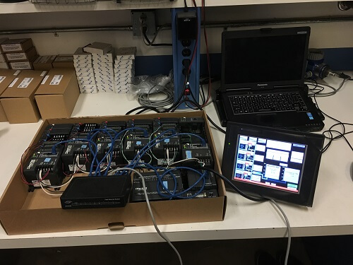 PLC/HMI test bench