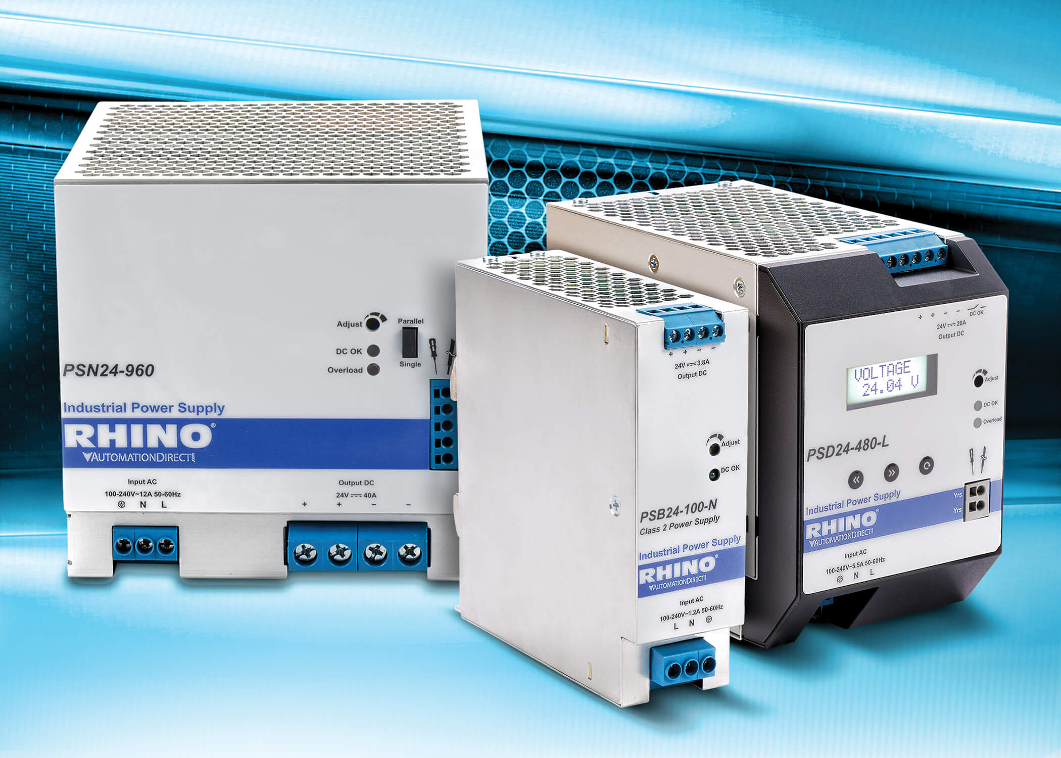AutomationDirect RHINO Switching Power Supplies with Advanced Power Boost