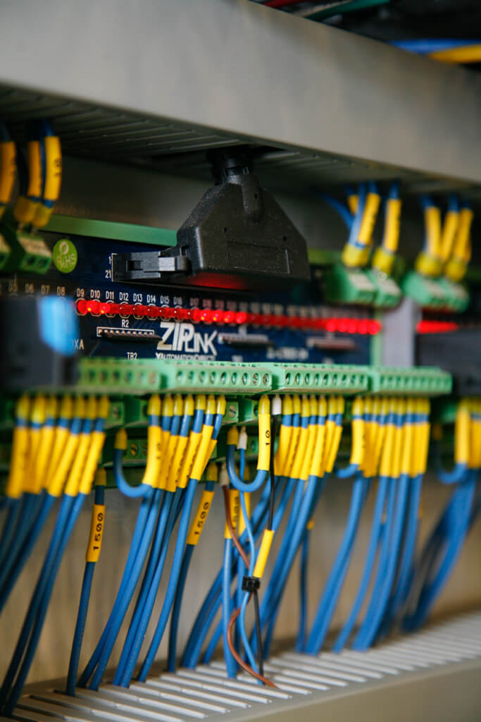 ziplink wiring in a control panel 
