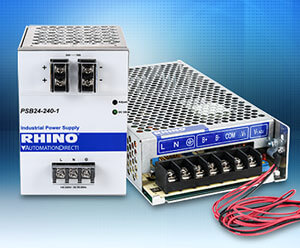 New RHINO Power Supplies with Integrated UPS and Power Boost Technology from AutomationDirect