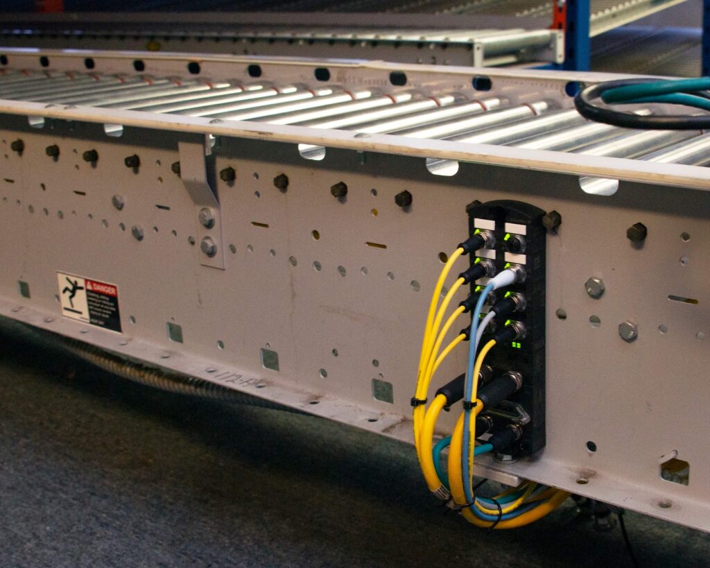 control panel on a conveyor belt