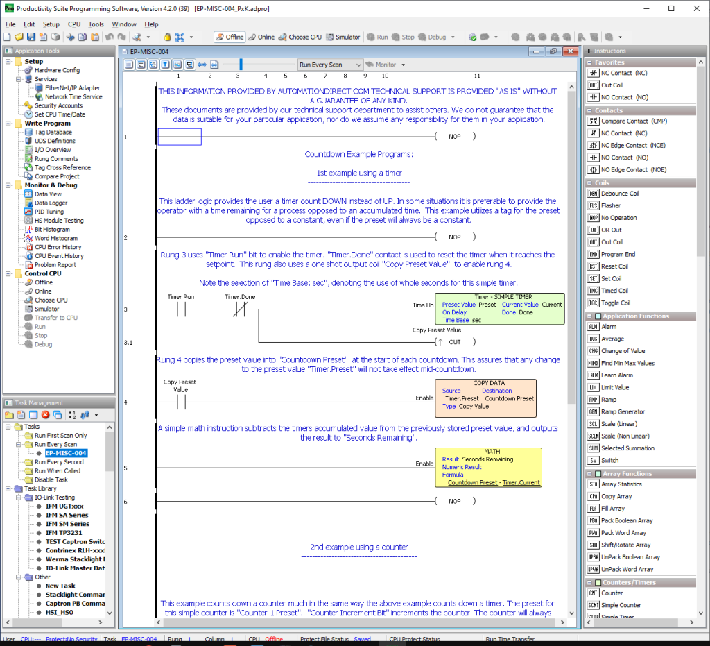 Productivity Suite Programming Software example