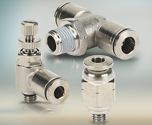 NITRA Nickel-Plated Brass PTC Fittings from AutomationDirect