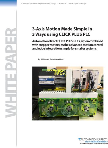 3-Axis Motion Made Simple in 3 Ways using CLICK PLUS PLC | White Paper