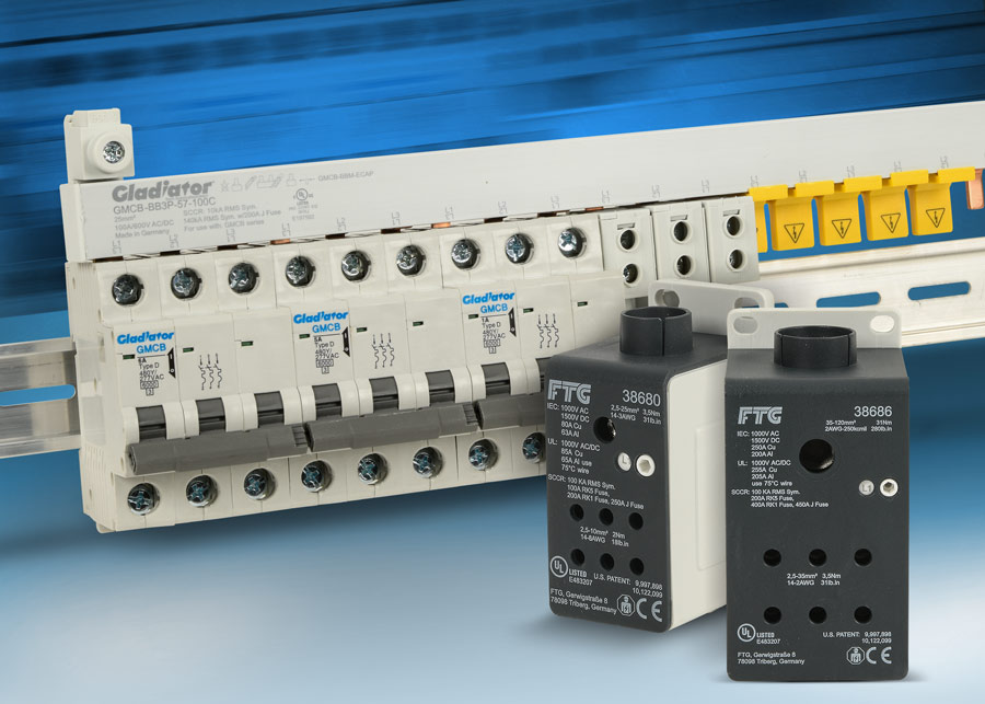 FTG enclosed-style power distribution and terminal blocks