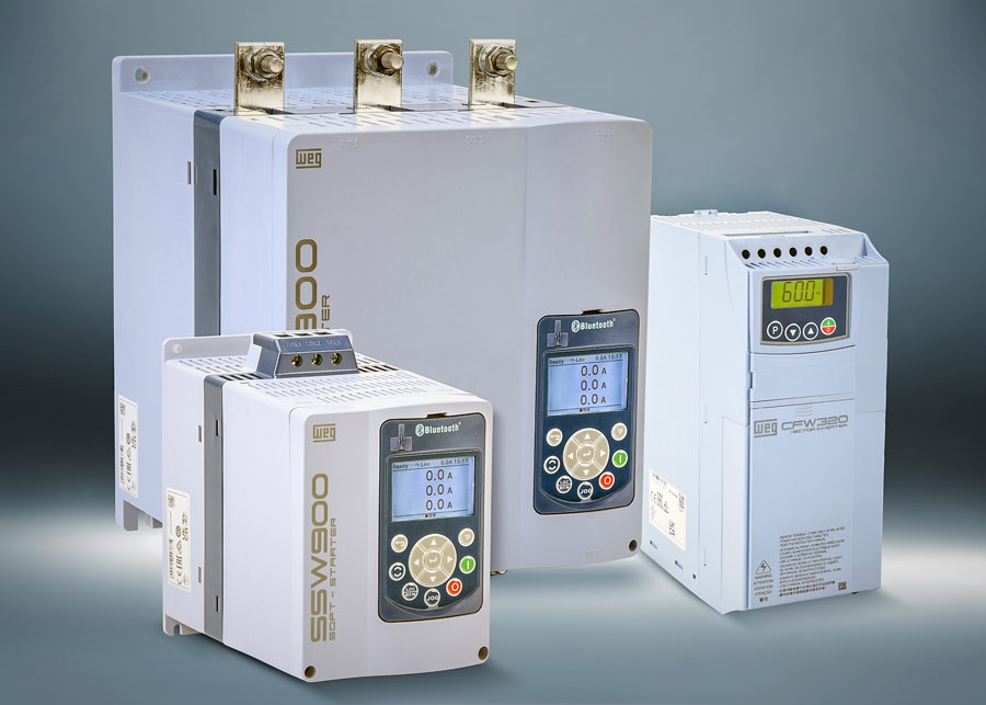 general-purpose WEG CFW320 AC drives and full-featured SSW900 soft starters