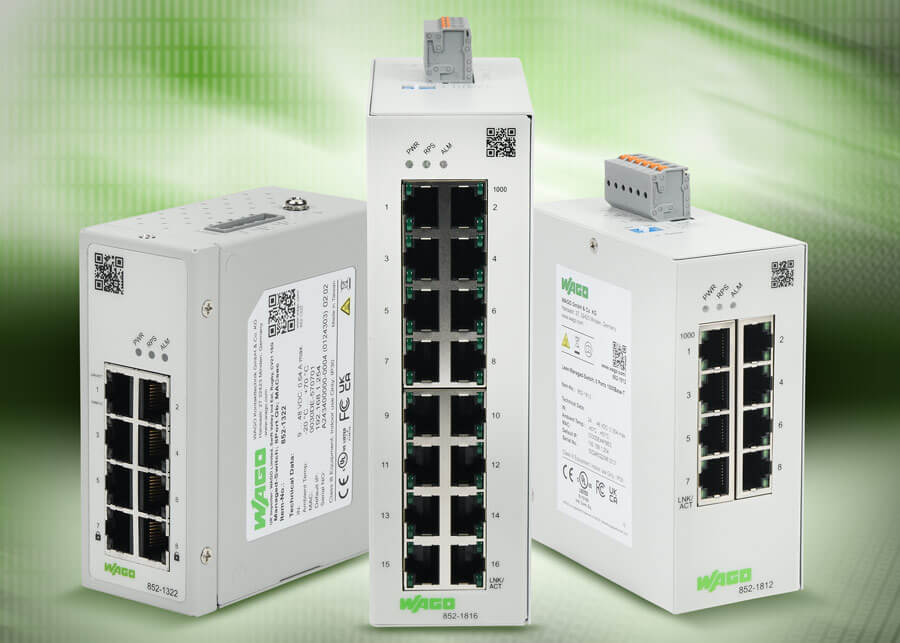 WAGO lean managed industrial Ethernet switches