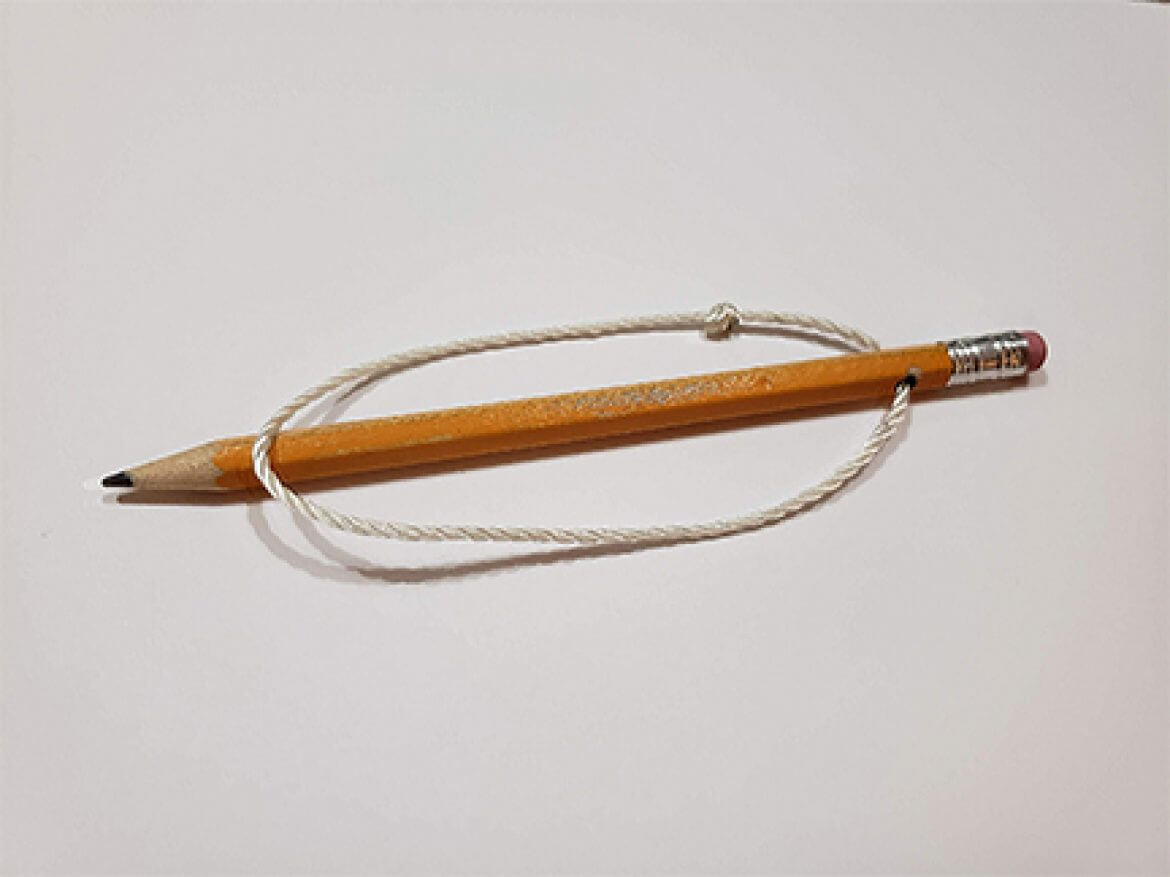 pencil on a string